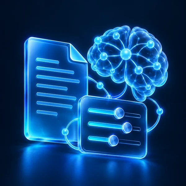 Document and neural model controls representing AI agent training and fine-tuning