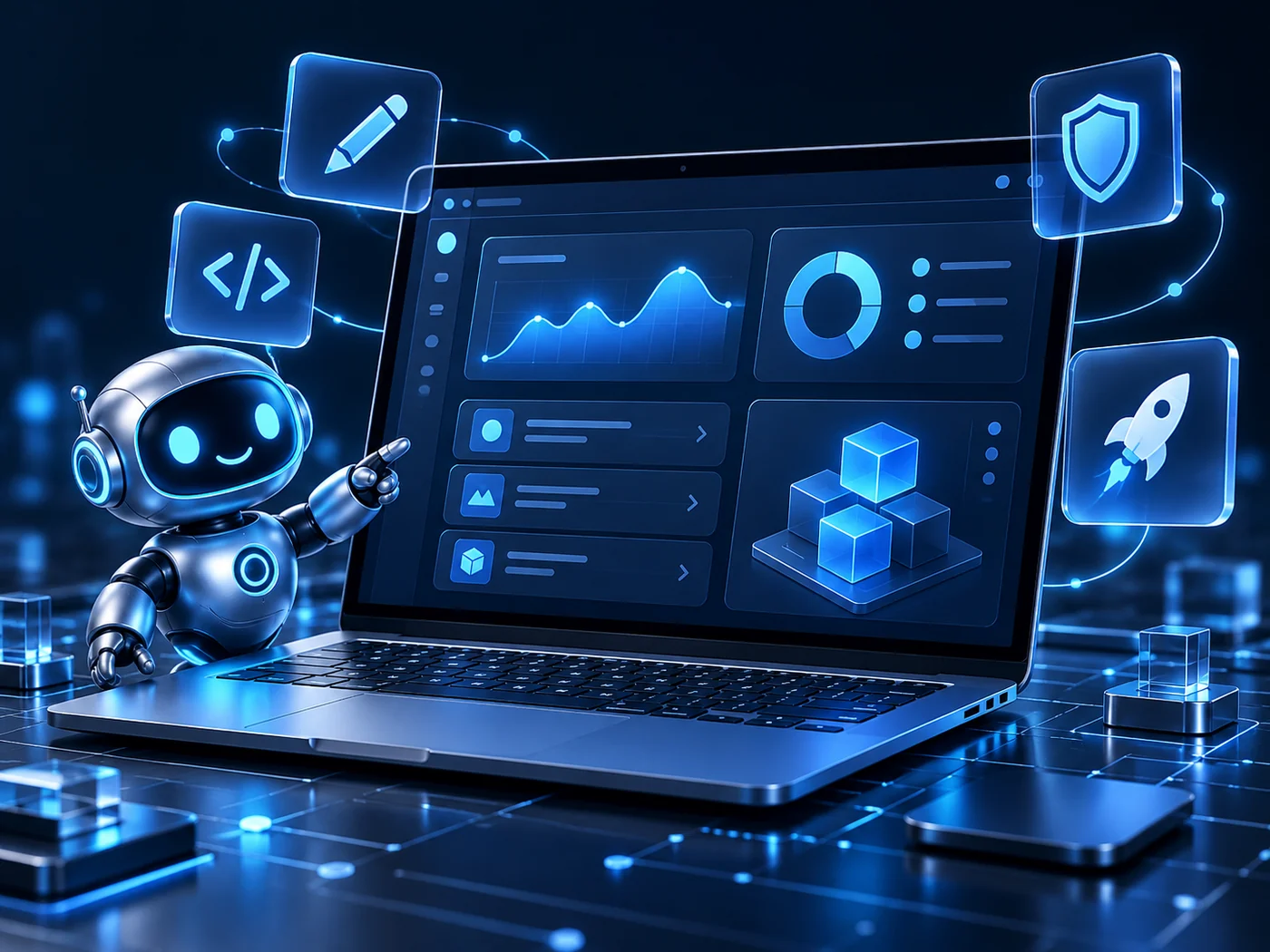 Custom digital product dashboard with connected devices