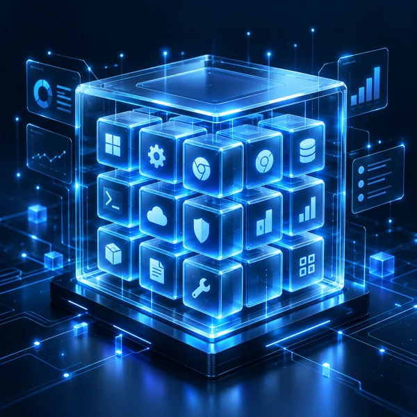 Connected inventory cubes for inventory management software